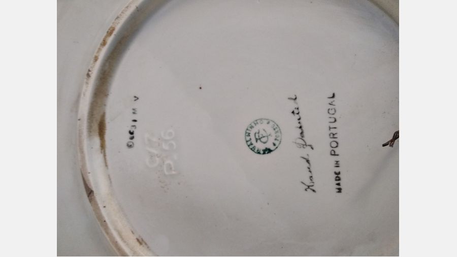 Prato grandemuito antigo Carvalhinho raro colecção porcelana P_56