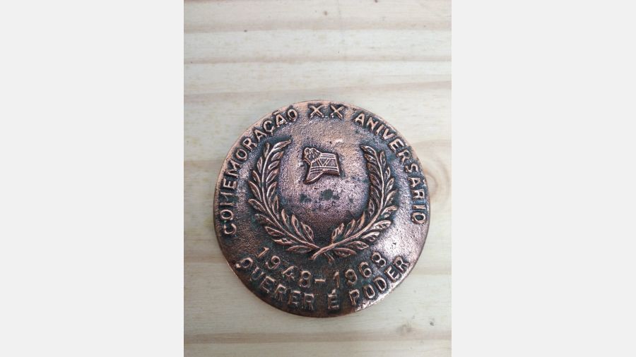 Medalha Cobre comemorativa dos 20 anos Pupilos do Exército