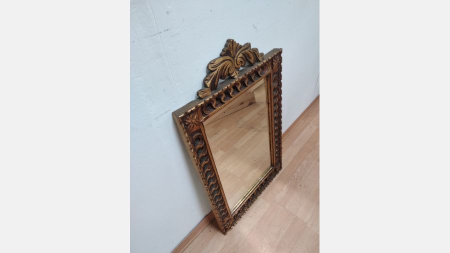 Espelho em talha dourada madeira entalhada